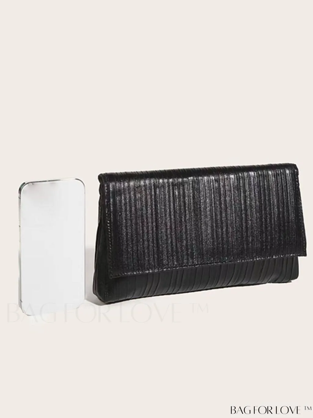 BagForLove - Medium Metallic Flap Envelope Bag - Elegant Mothers Day Gift for Mom