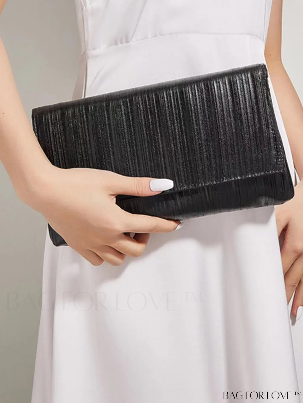 BagForLove - Medium Metallic Flap Envelope Bag - Elegant Mothers Day Gift for Mom