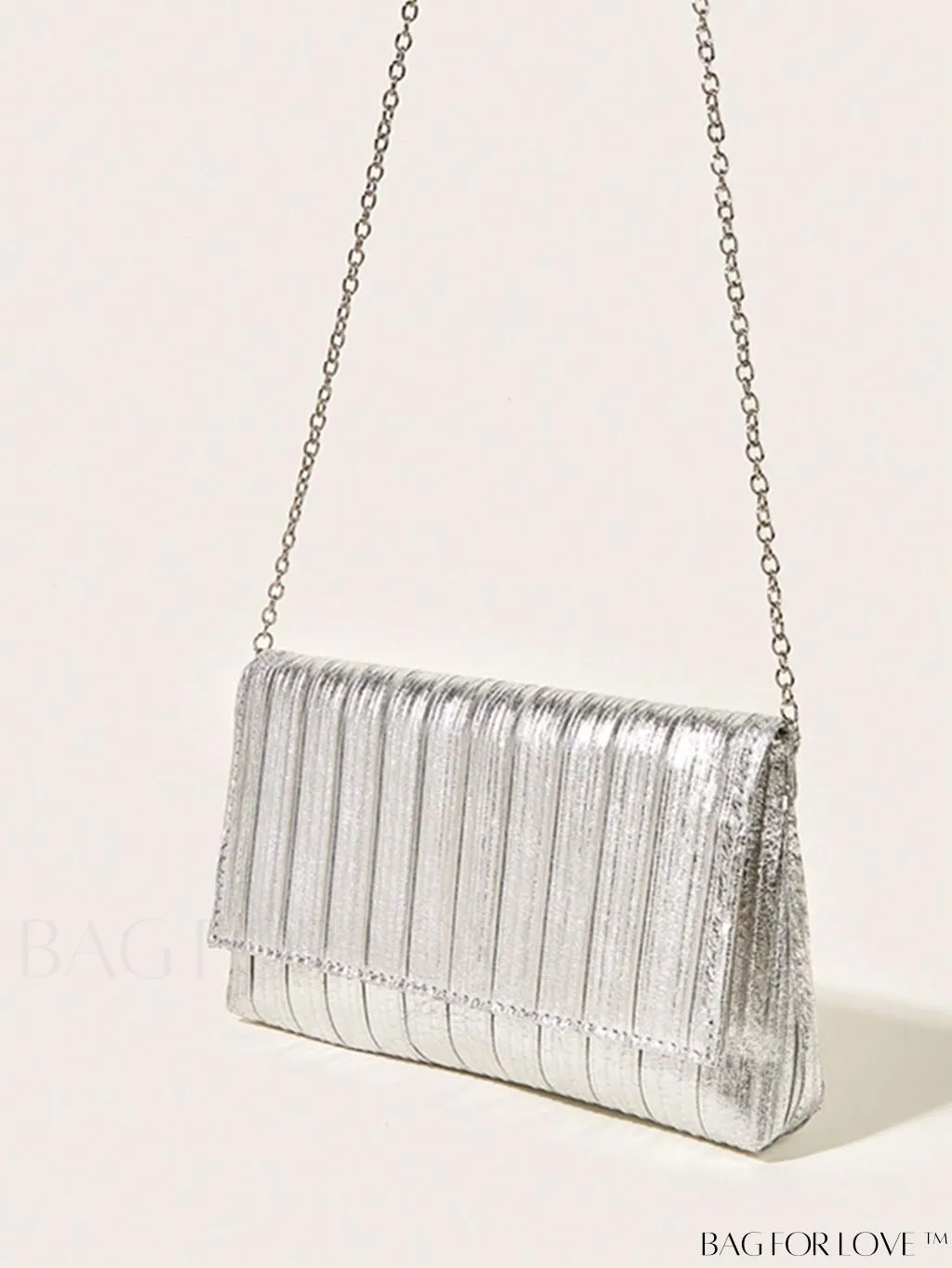 BagForLove - Medium Metallic Flap Envelope Bag - Elegant Mothers Day Gift for Mom