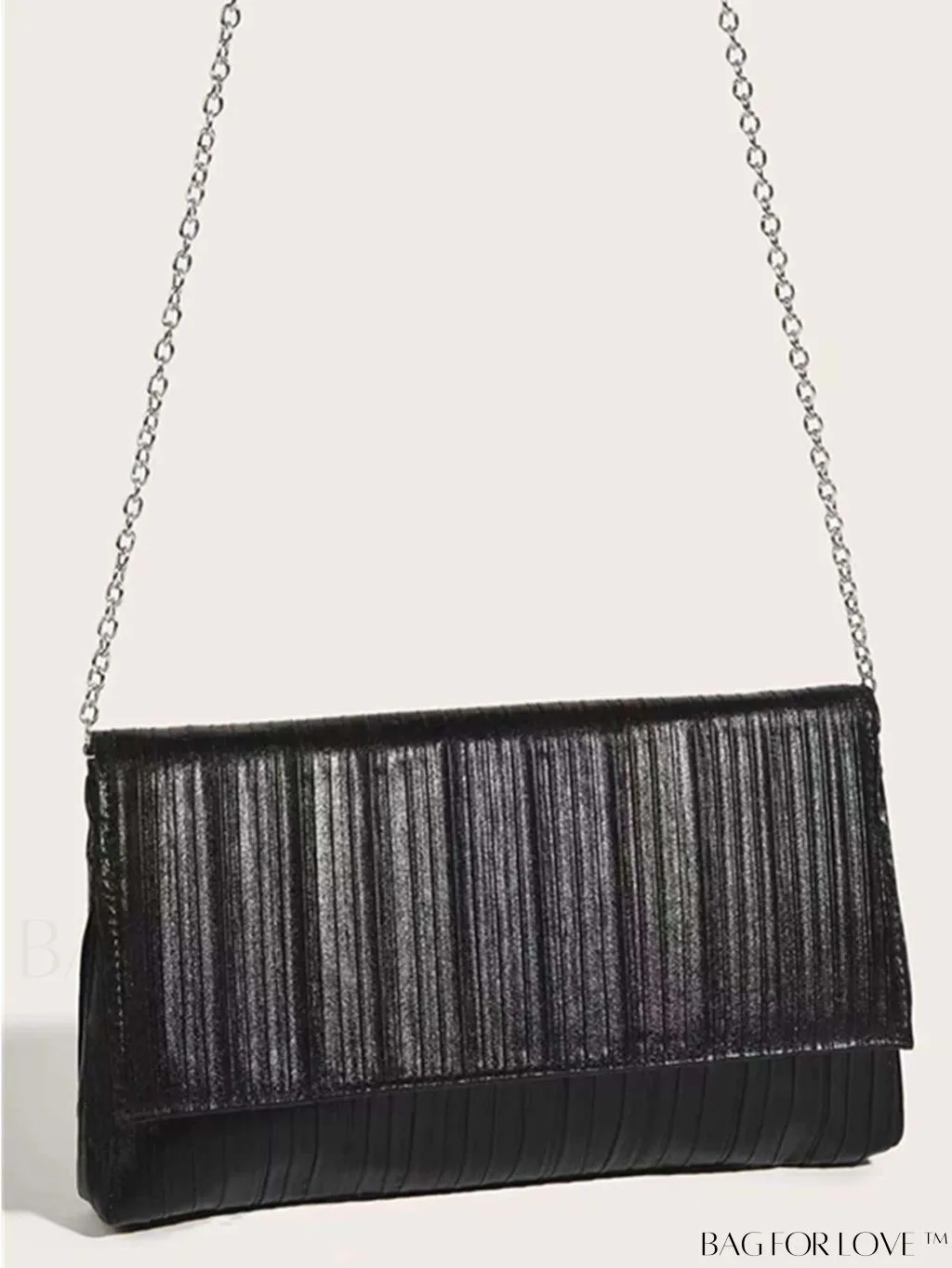 BagForLove - Medium Metallic Flap Envelope Bag - Elegant Mothers Day Gift for Mom