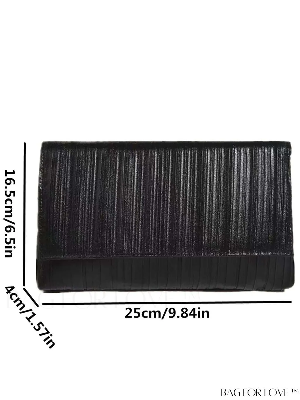 BagForLove - Medium Metallic Flap Envelope Bag - Elegant Mothers Day Gift for Mom