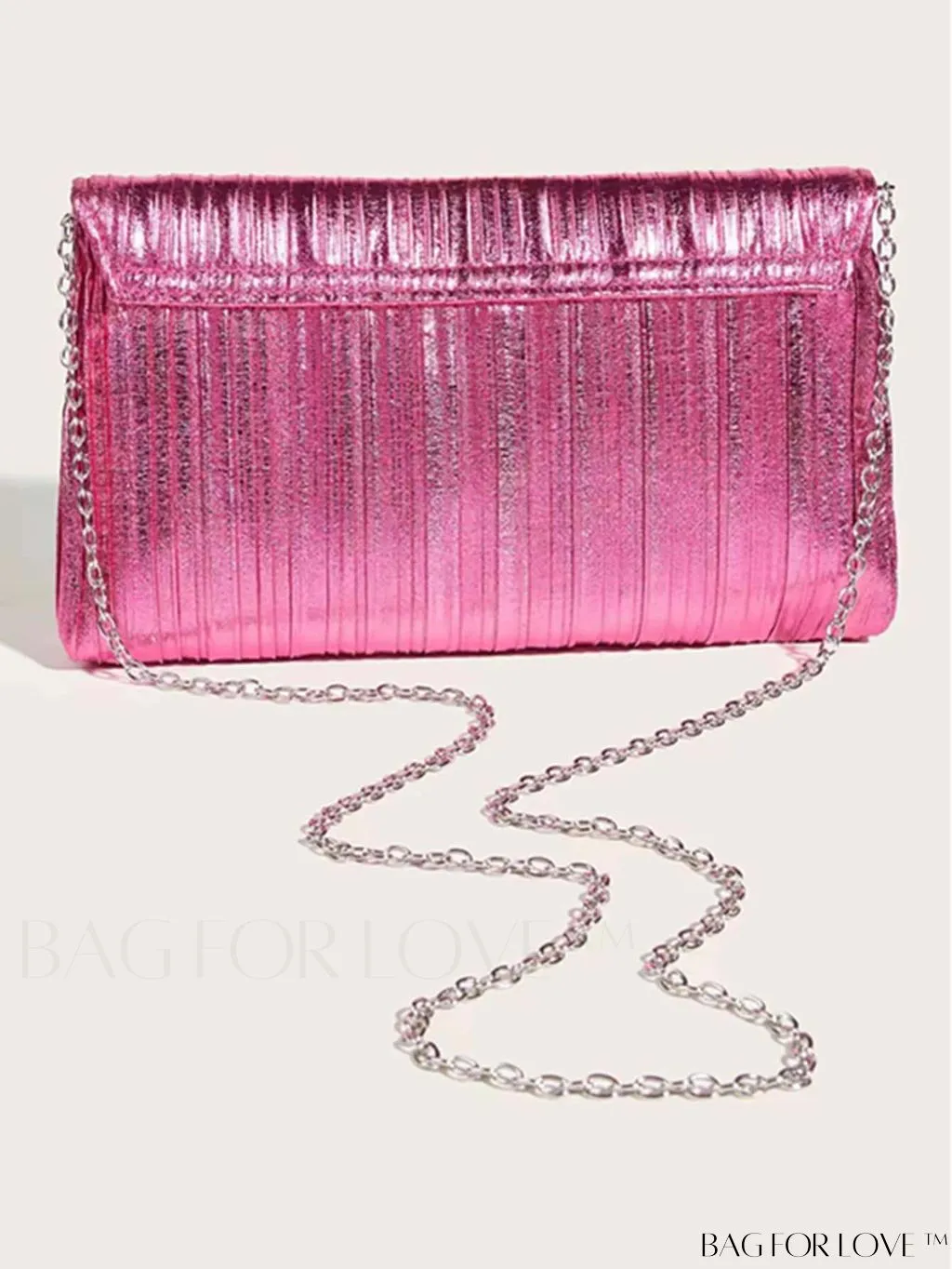 BagForLove - Medium Metallic Flap Envelope Bag - Elegant Mothers Day Gift for Mom