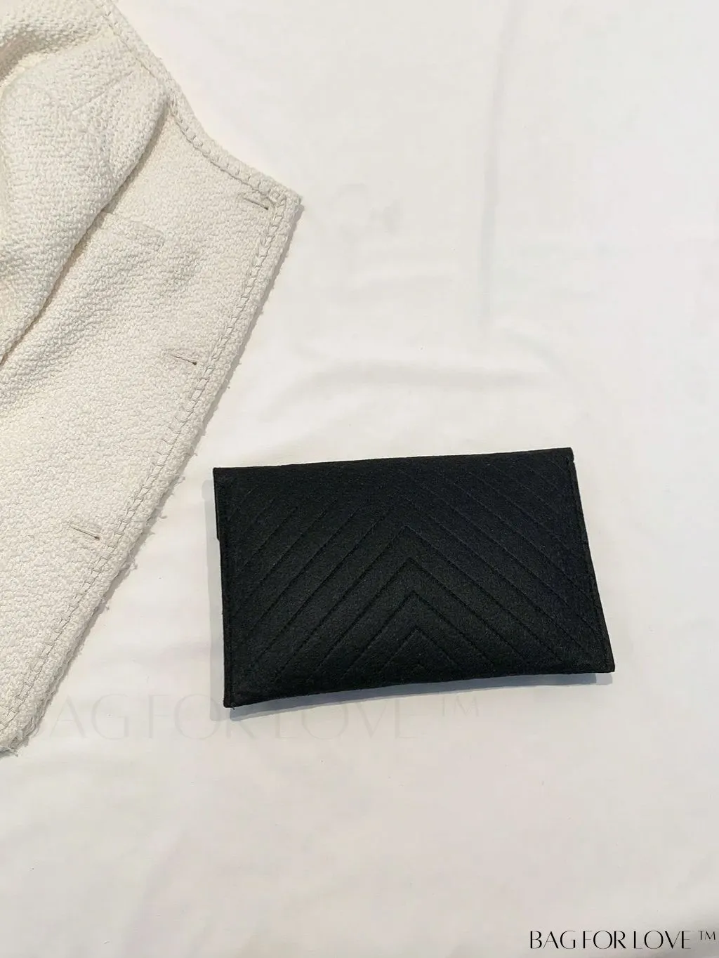 BagForLove - Metal-Embellished Chevron Envelope Bag in Polyester