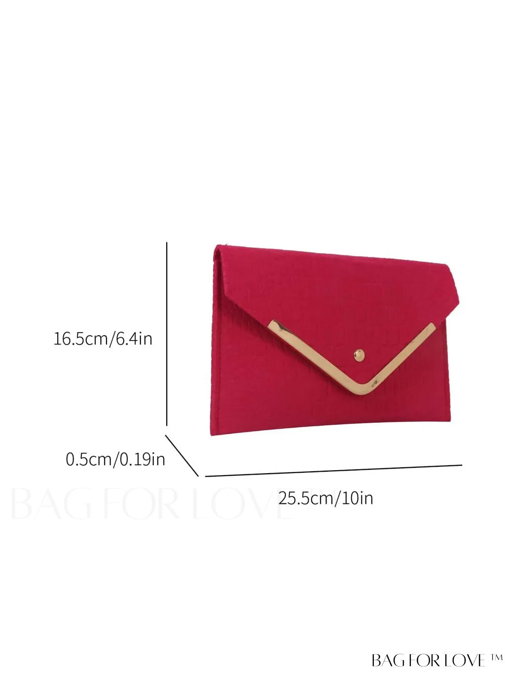 BagForLove - Metal Embellished Crocodile-Embossed Medium Envelope Bag