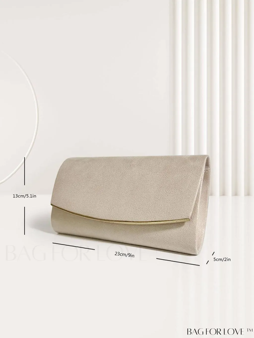 BagForLove - Minimalist Flap Envelope Bag with Contrast Binding in Petite Size