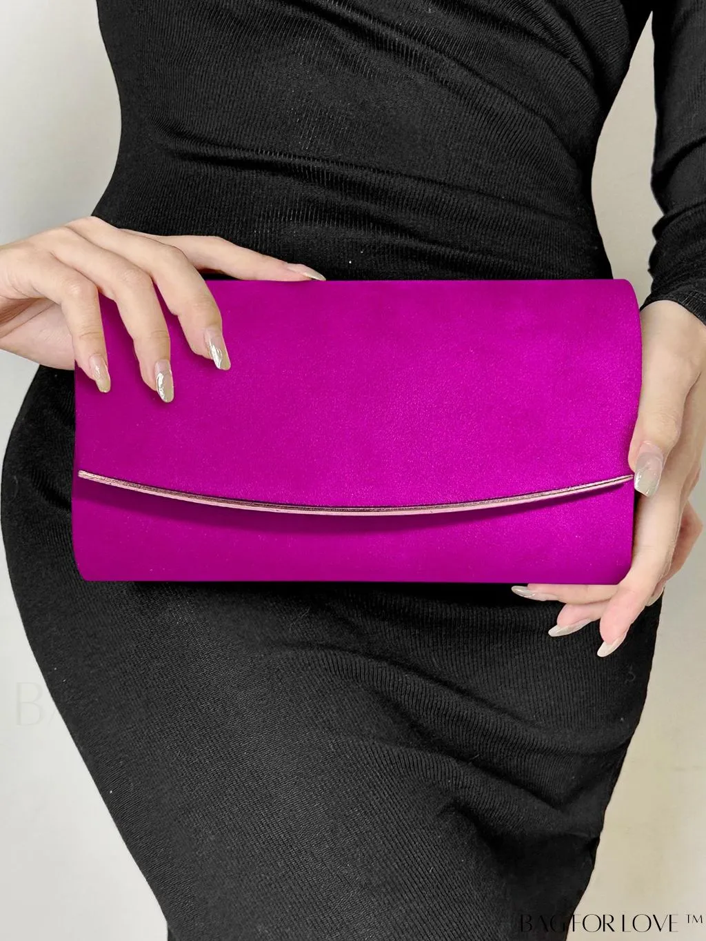 BagForLove - Minimalist Flap Envelope Bag with Contrast Binding in Petite Size