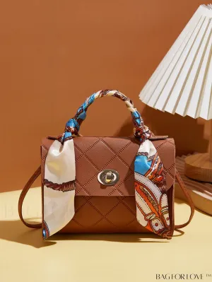 BagForLove - Quilted Scarf Embossed Satchel: Compact and Elegant