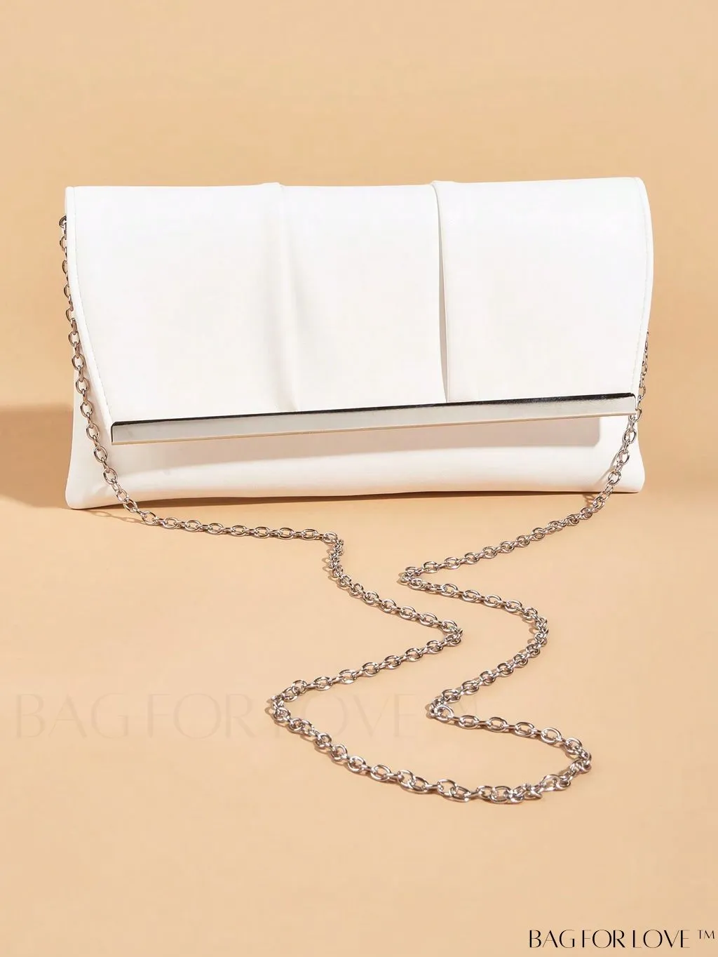 BagForLove - Ruched Detail Metal Envelope Bag for Elegant Home Decor