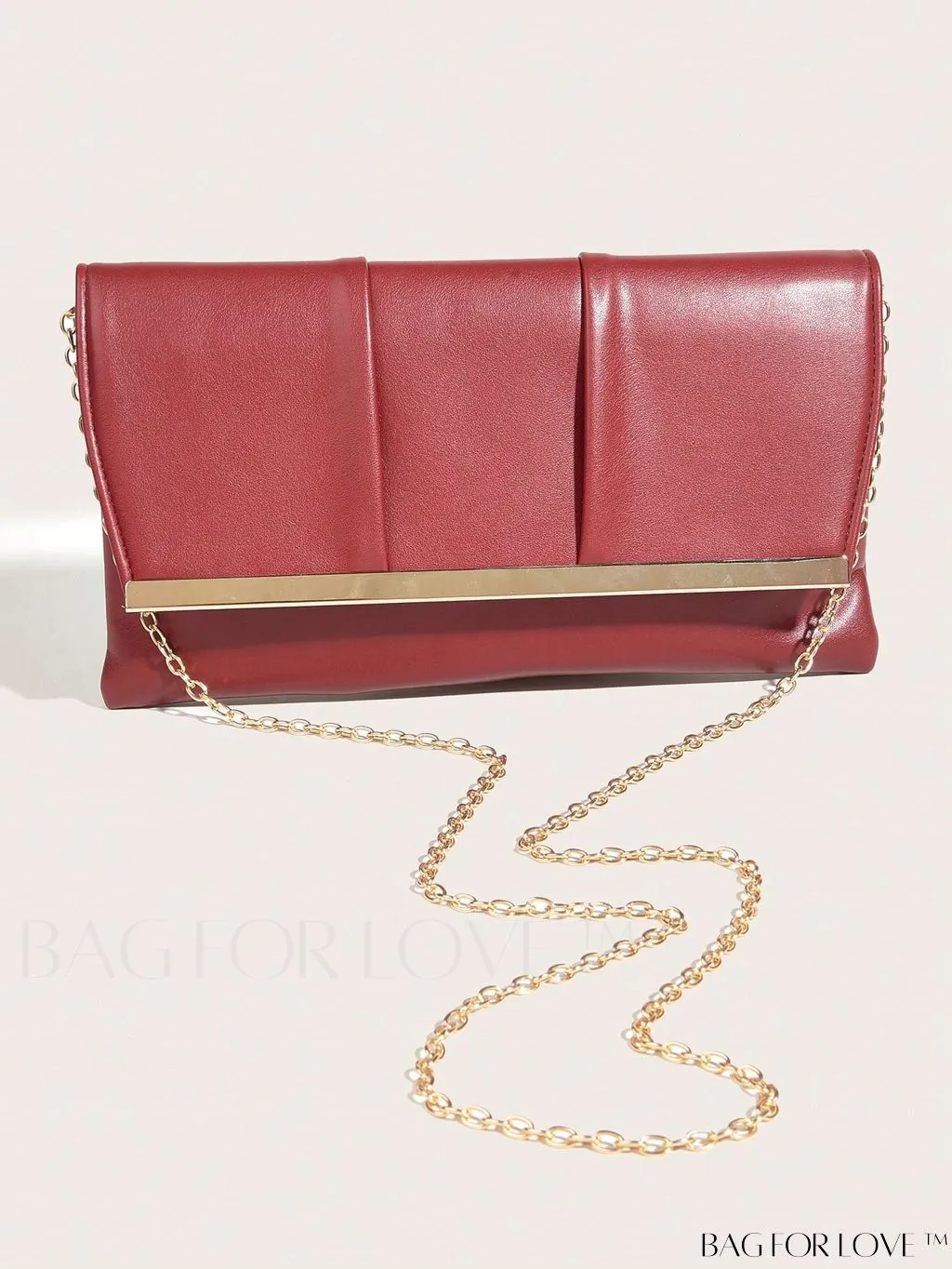 BagForLove - Ruched Detail Metal Envelope Bag for Elegant Home Decor