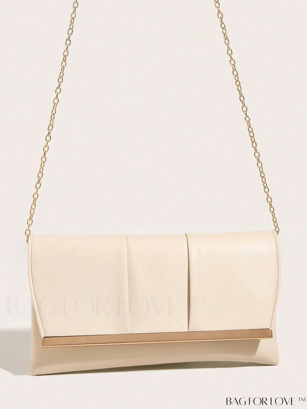 BagForLove - Ruched Detail Metal Envelope Bag for Elegant Home Decor