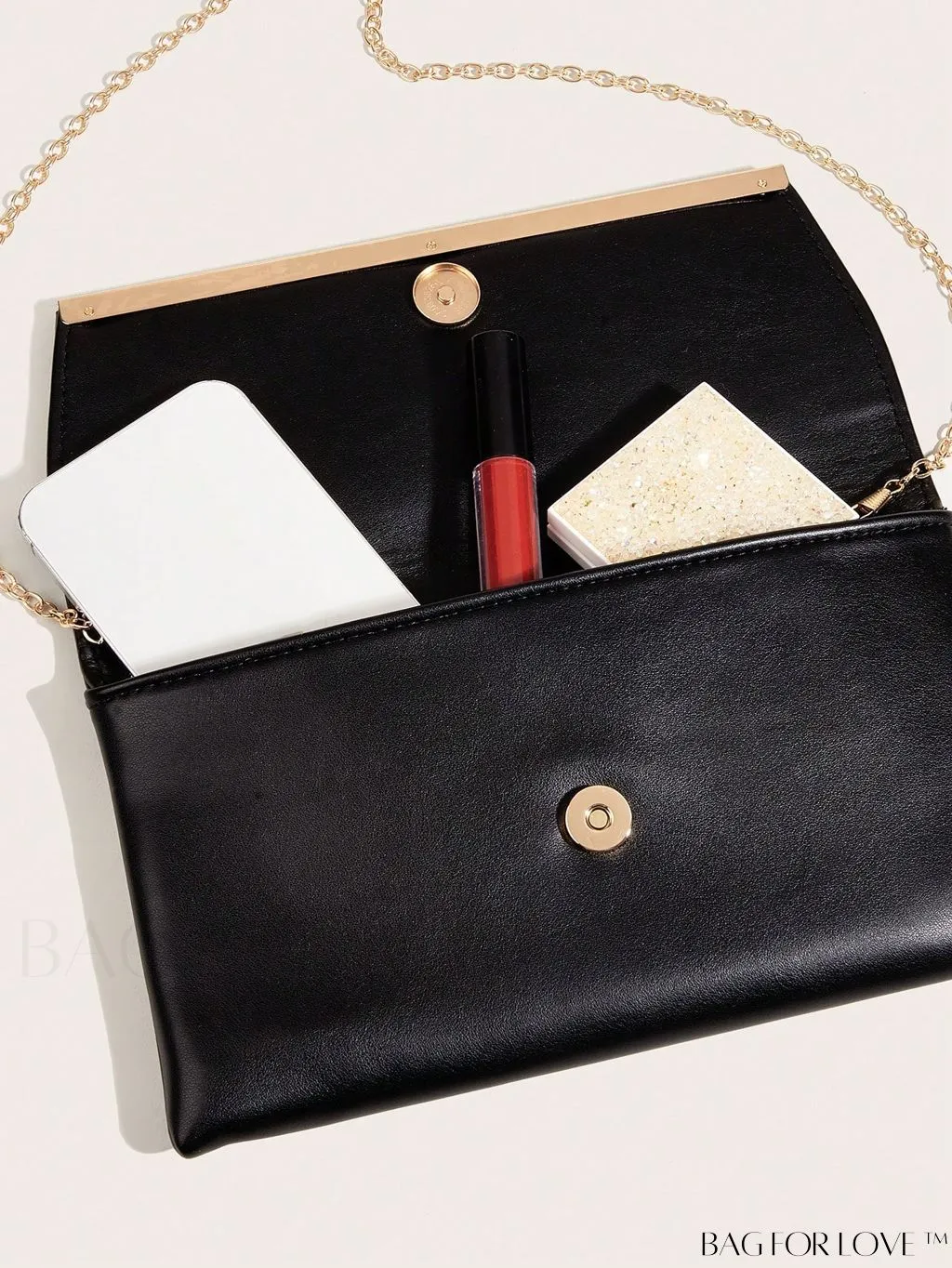 BagForLove - Ruched Detail Metal Envelope Bag for Elegant Home Decor