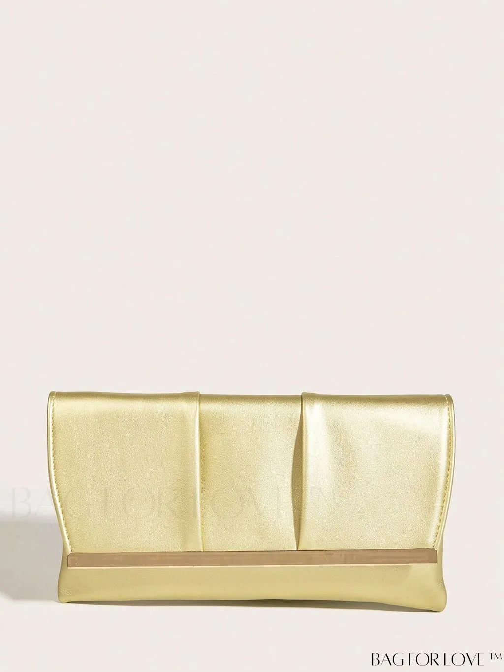 BagForLove - Ruched Detail Metal Envelope Bag for Elegant Home Decor