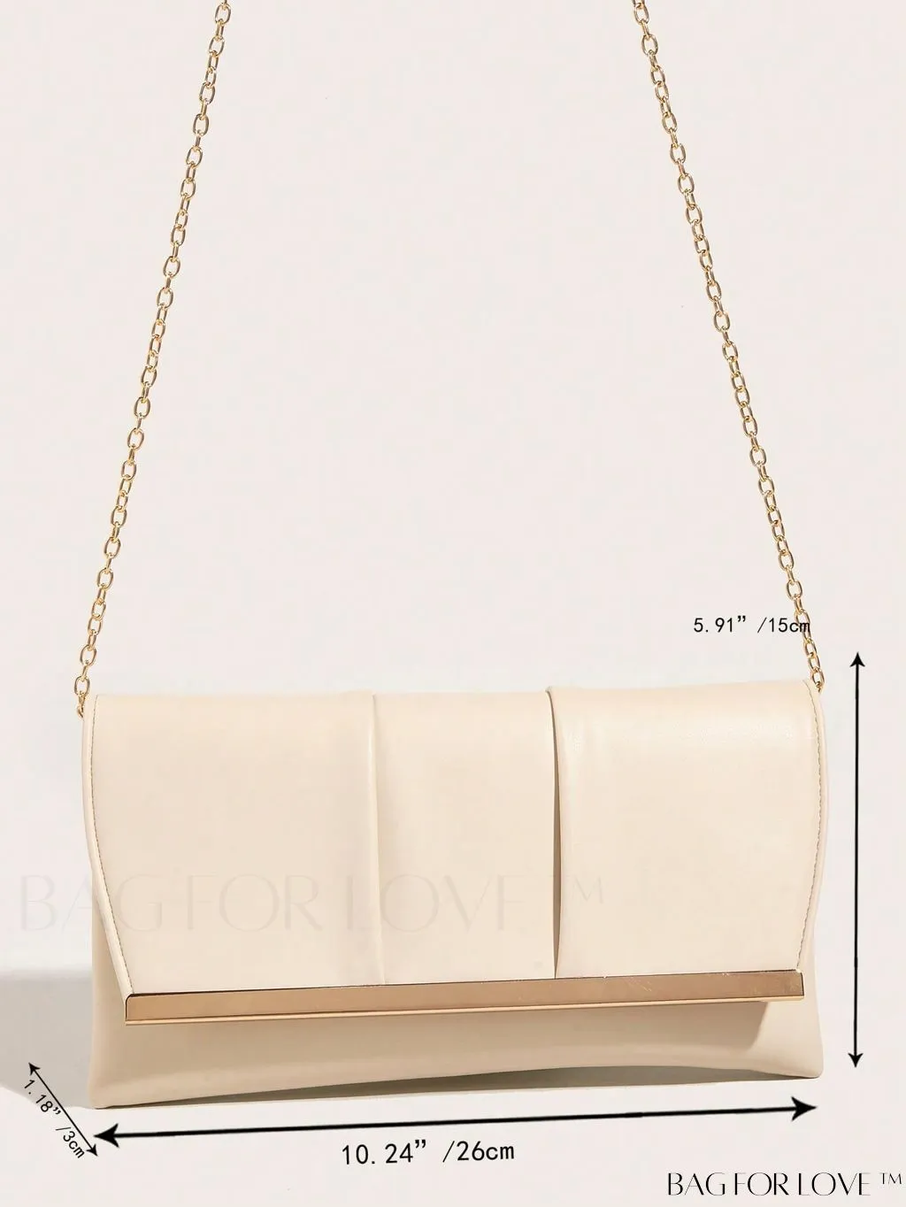 BagForLove - Ruched Detail Metal Envelope Bag for Elegant Home Decor