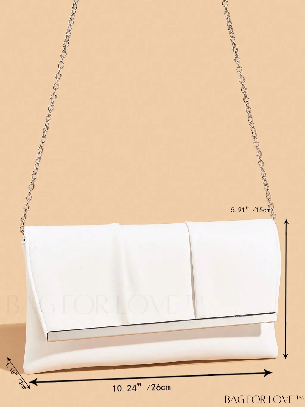 BagForLove - Ruched Detail Metal Envelope Bag for Elegant Home Decor
