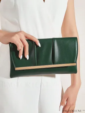 BagForLove - Ruched Detail Metal Envelope Bag for Elegant Home Decor