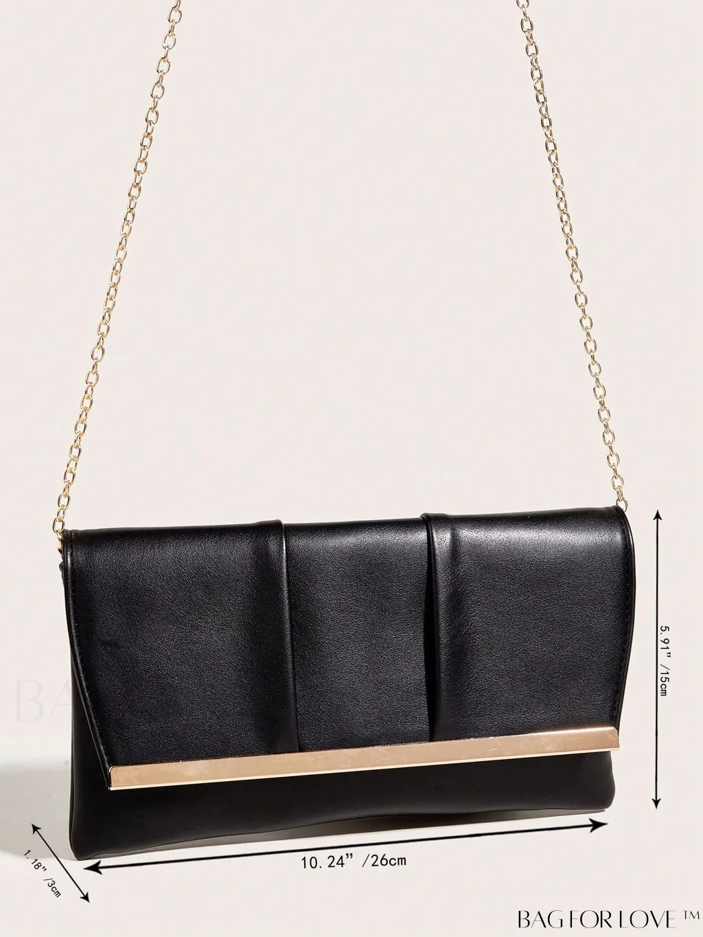BagForLove - Ruched Detail Metal Envelope Bag for Elegant Home Decor
