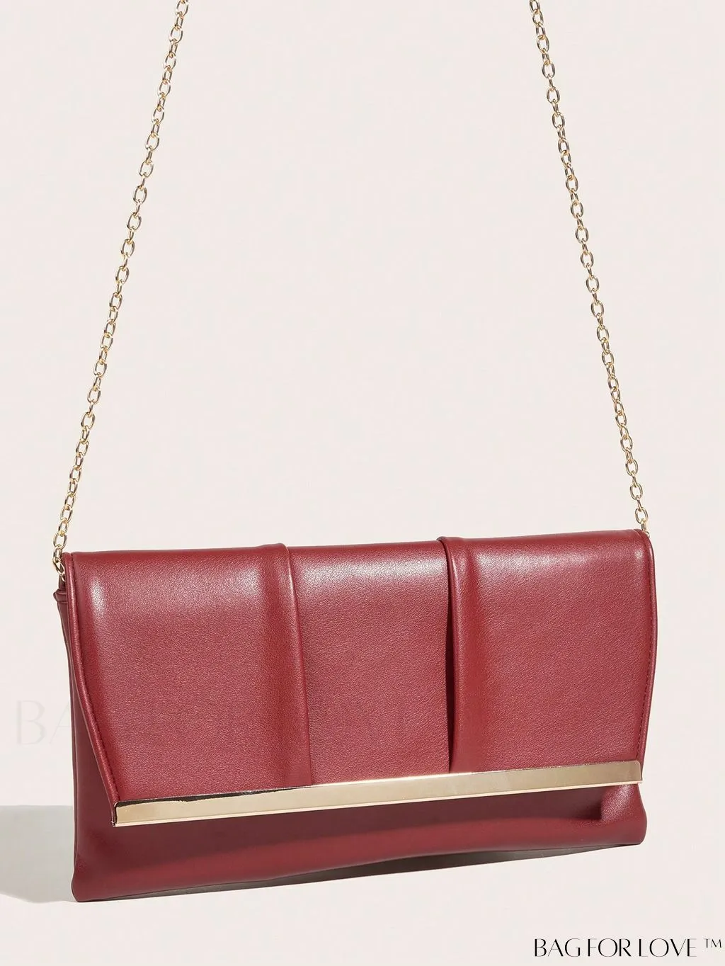 BagForLove - Ruched Detail Metal Envelope Bag for Elegant Home Decor