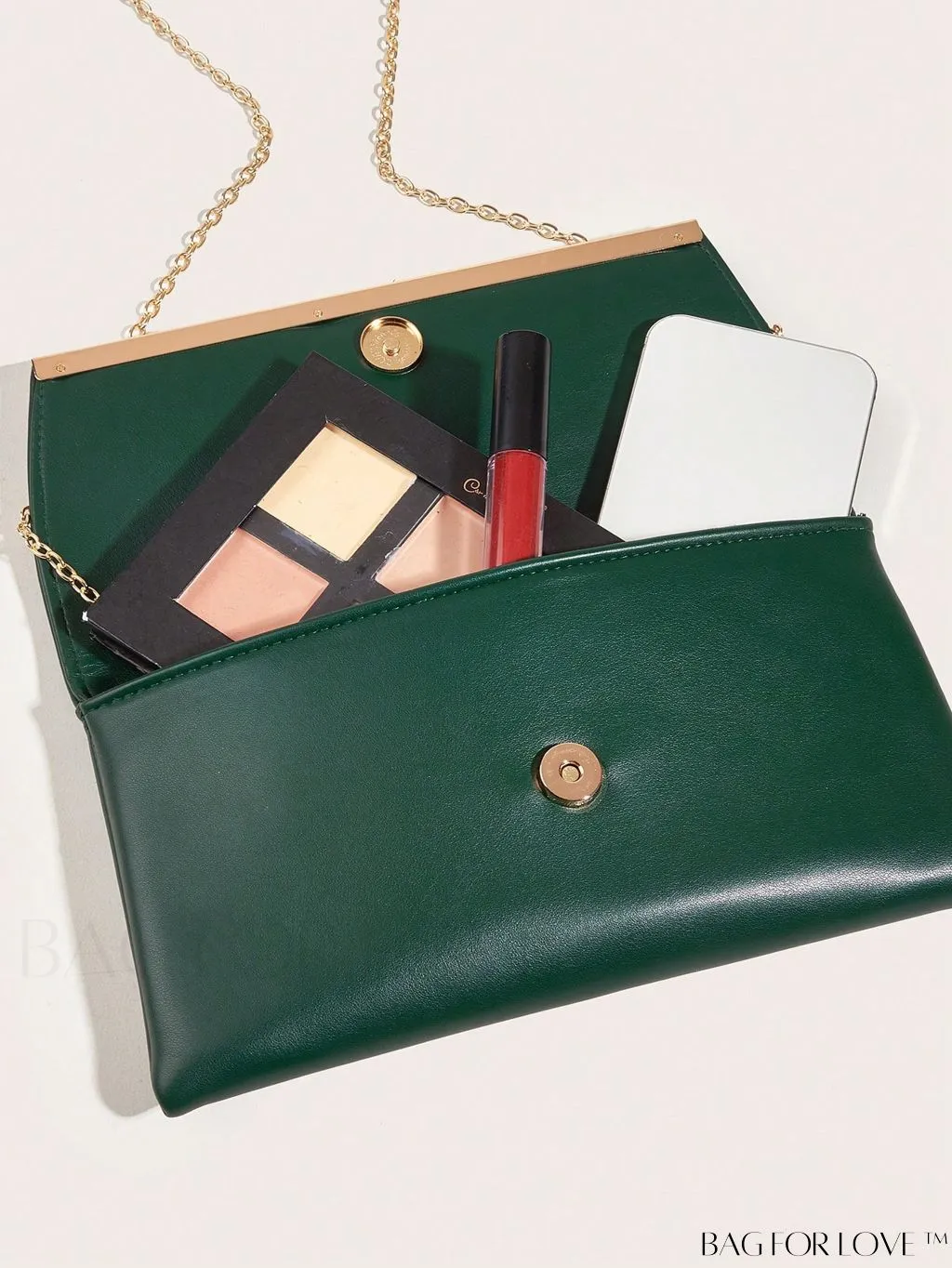 BagForLove - Ruched Detail Metal Envelope Bag for Elegant Home Decor
