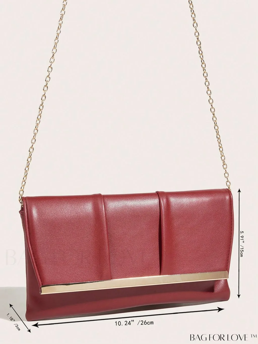 BagForLove - Ruched Detail Metal Envelope Bag for Elegant Home Decor