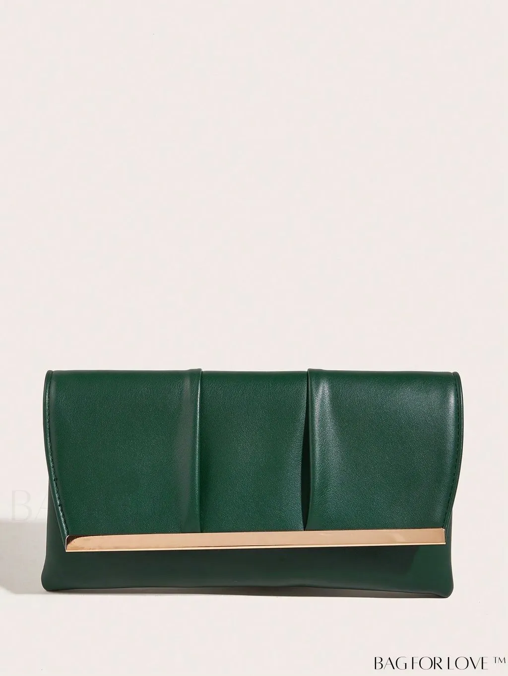 BagForLove - Ruched Detail Metal Envelope Bag for Elegant Home Decor