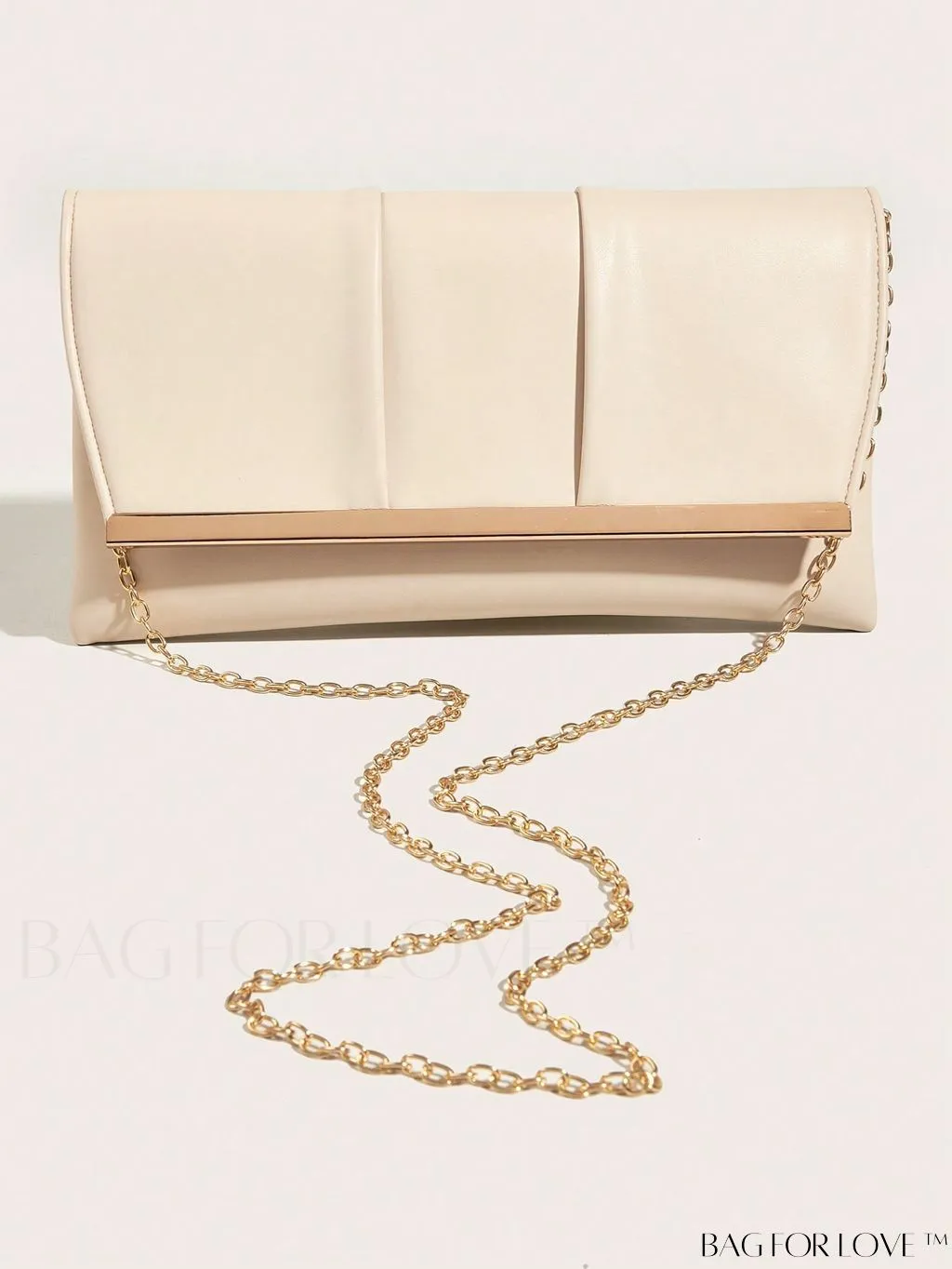 BagForLove - Ruched Detail Metal Envelope Bag for Elegant Home Decor
