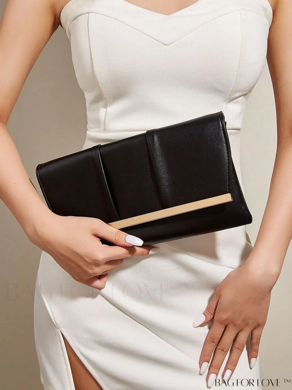 BagForLove - Ruched Detail Metal Envelope Bag for Elegant Home Decor
