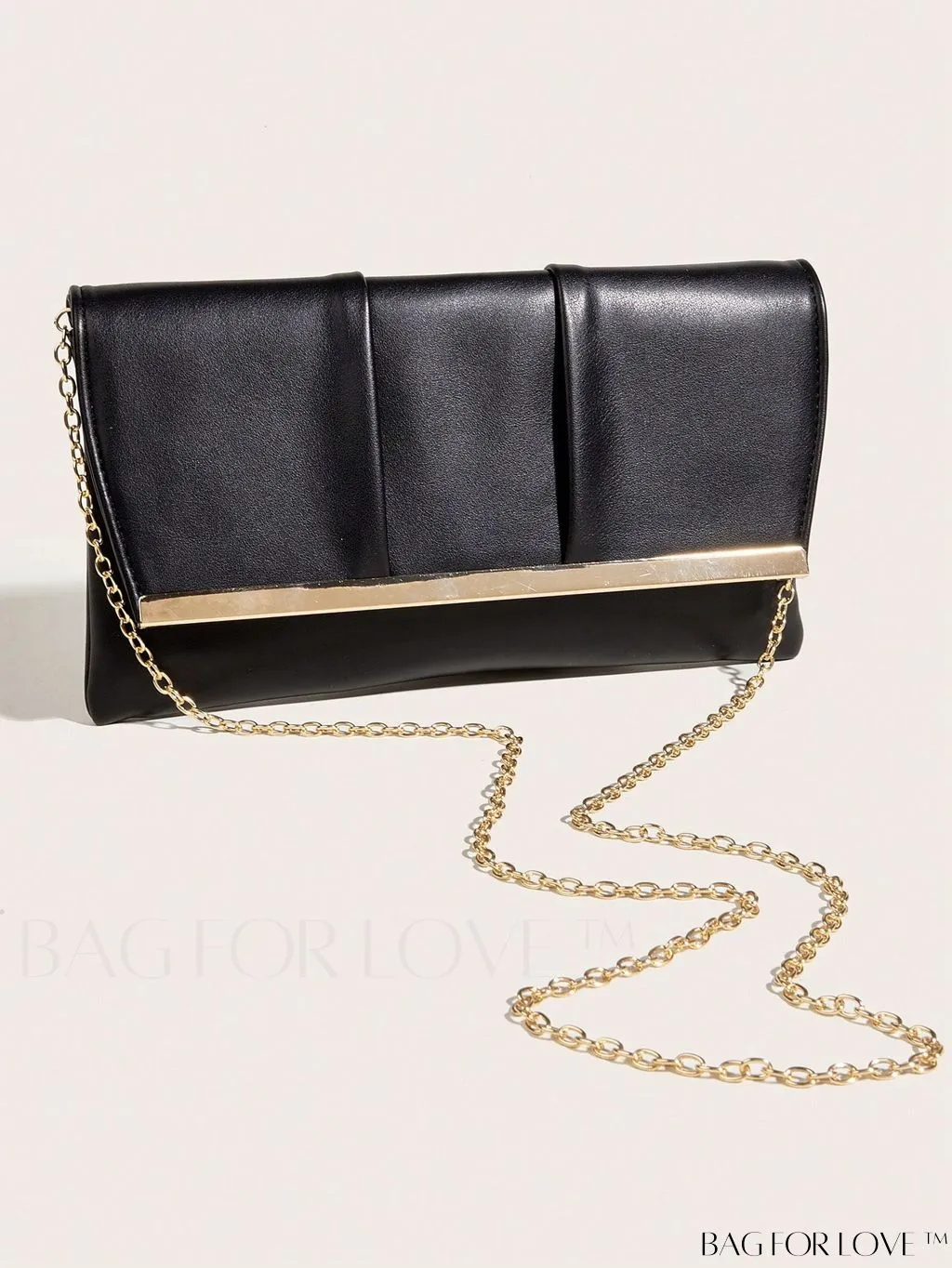 BagForLove - Ruched Detail Metal Envelope Bag for Elegant Home Decor