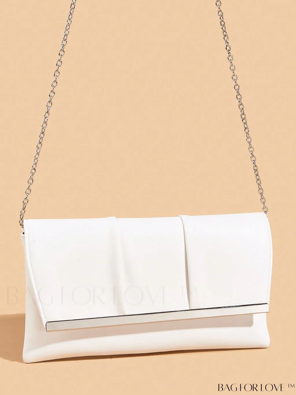 BagForLove - Ruched Detail Metal Envelope Bag for Elegant Home Decor