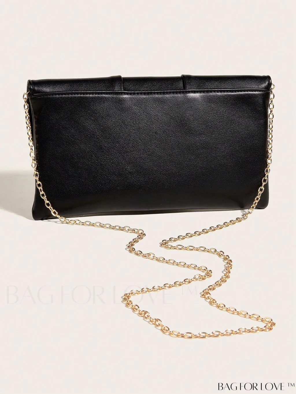 BagForLove - Ruched Detail Metal Envelope Bag for Elegant Home Decor