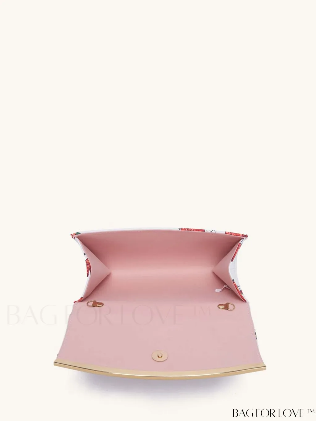 BagForLove - Strawberry Flap Clutch Purse: Chic Design with Chain Strap
