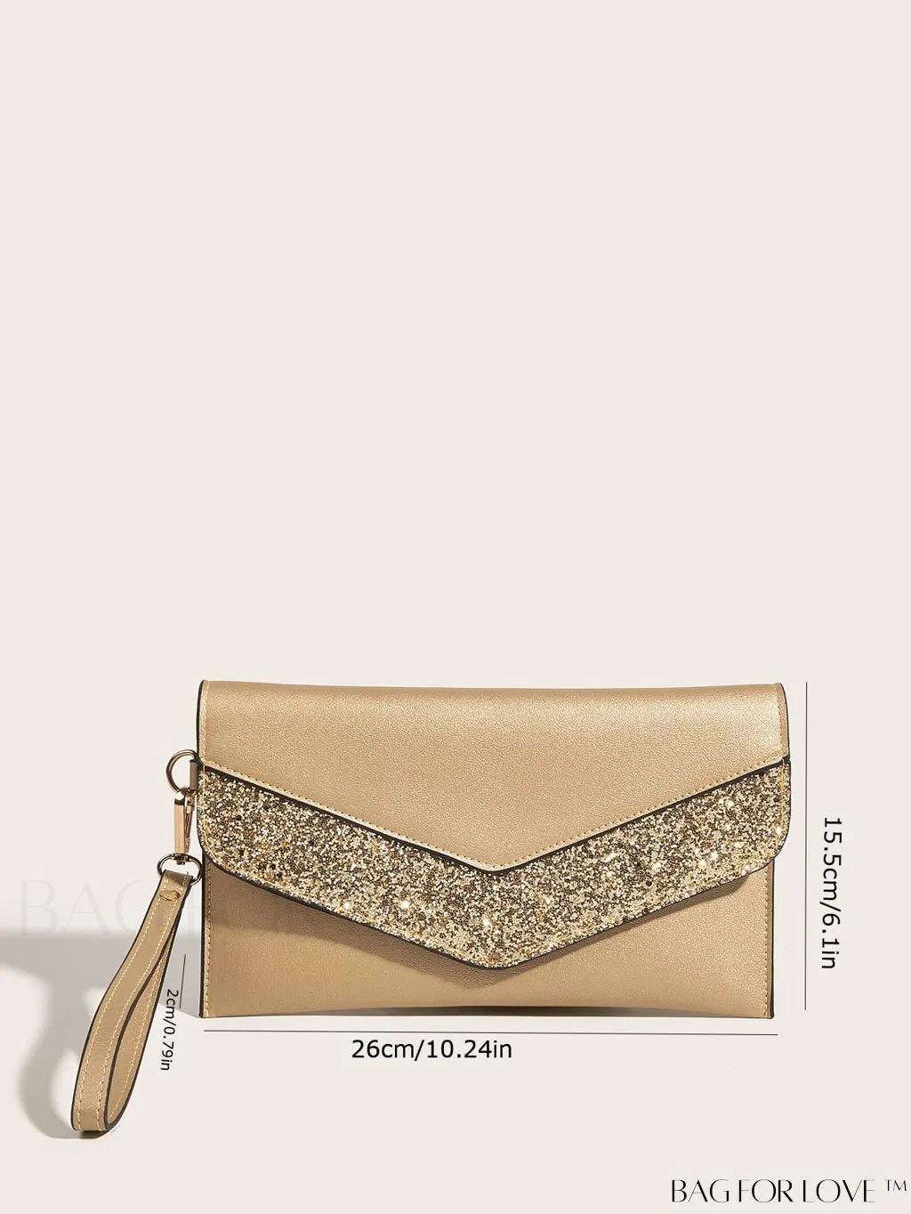 BagForLove - Stylish PU Envelope Clutch: Womens Fashion Wristlet