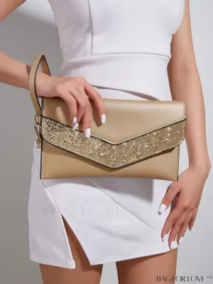 BagForLove - Stylish PU Envelope Clutch: Womens Fashion Wristlet