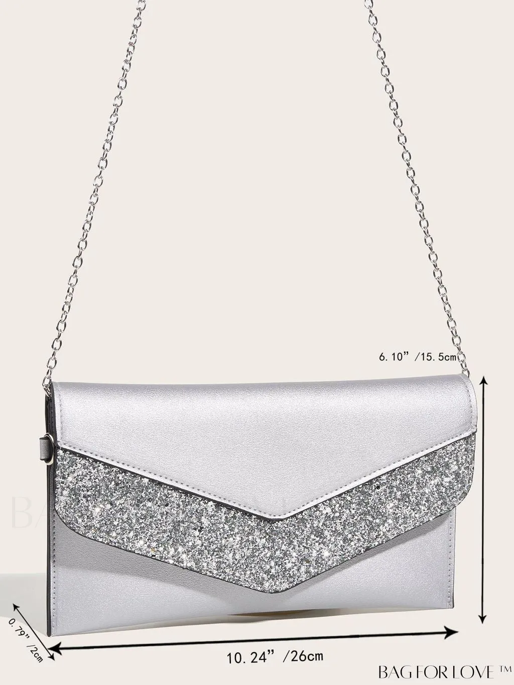 BagForLove - Stylish PU Envelope Clutch: Womens Fashion Wristlet