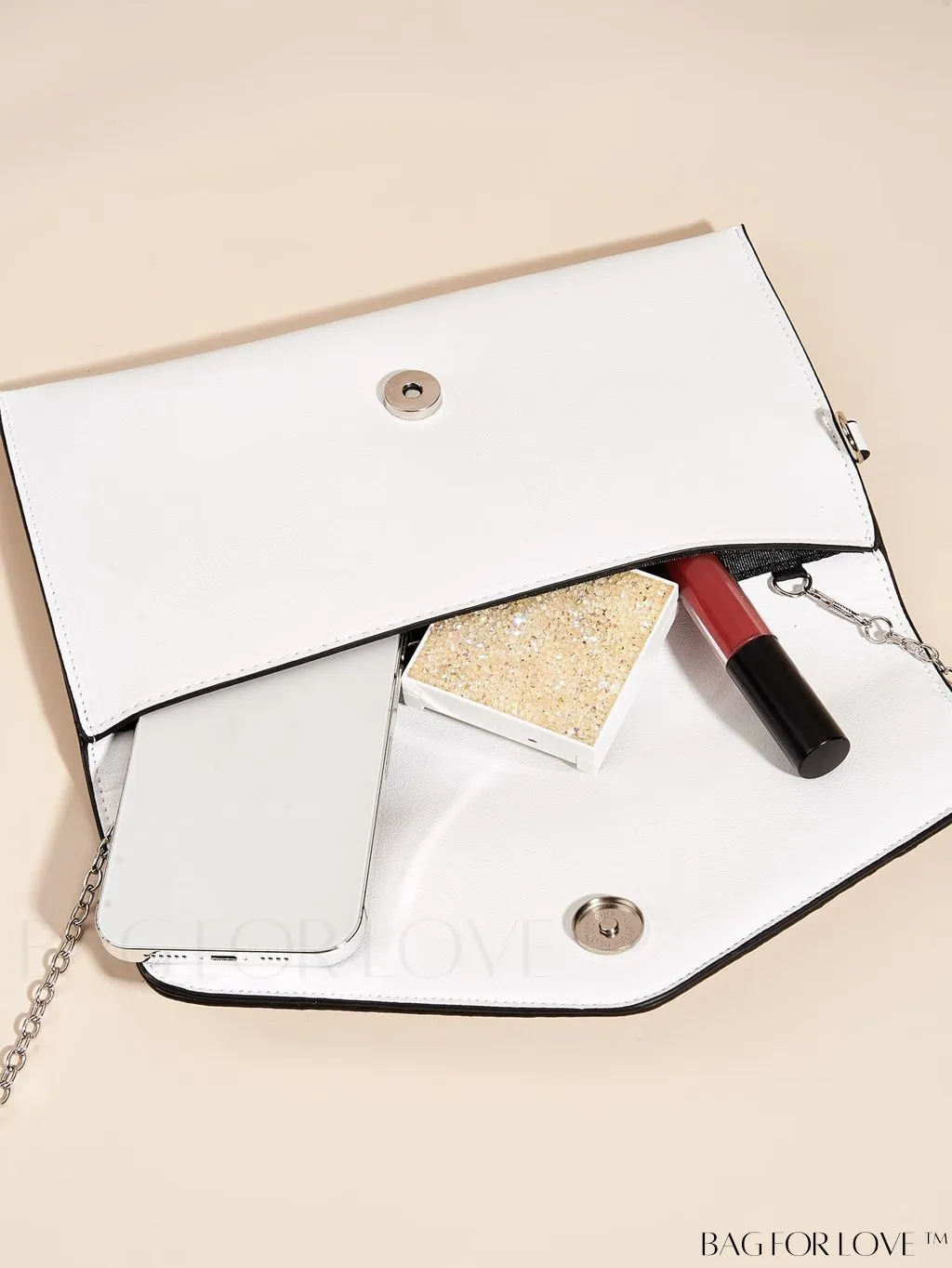 BagForLove - Stylish PU Envelope Clutch: Womens Fashion Wristlet