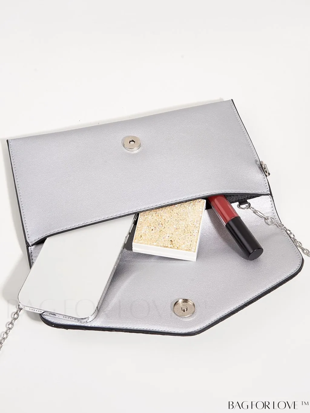 BagForLove - Stylish PU Envelope Clutch: Womens Fashion Wristlet