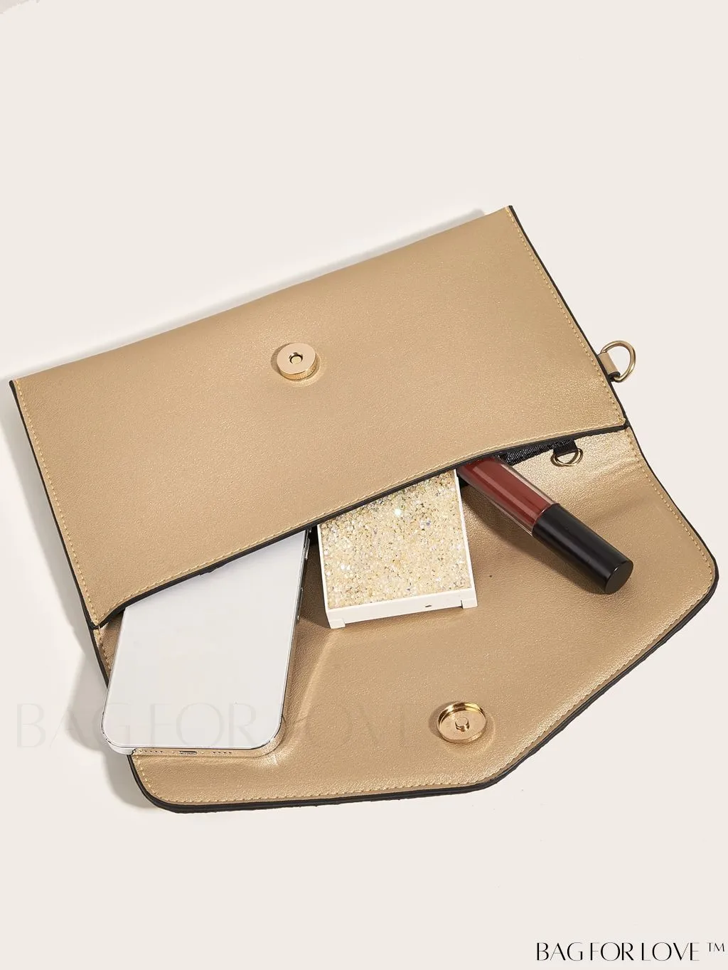 BagForLove - Stylish PU Envelope Clutch: Womens Fashion Wristlet
