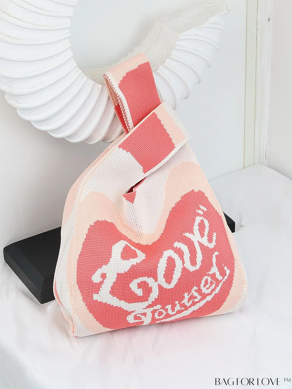 BagForLove - Stylish Striped Knitted Handbag: Colorful and Unique Pattern, Perfect for Beach Vacation, Womens Fashion
