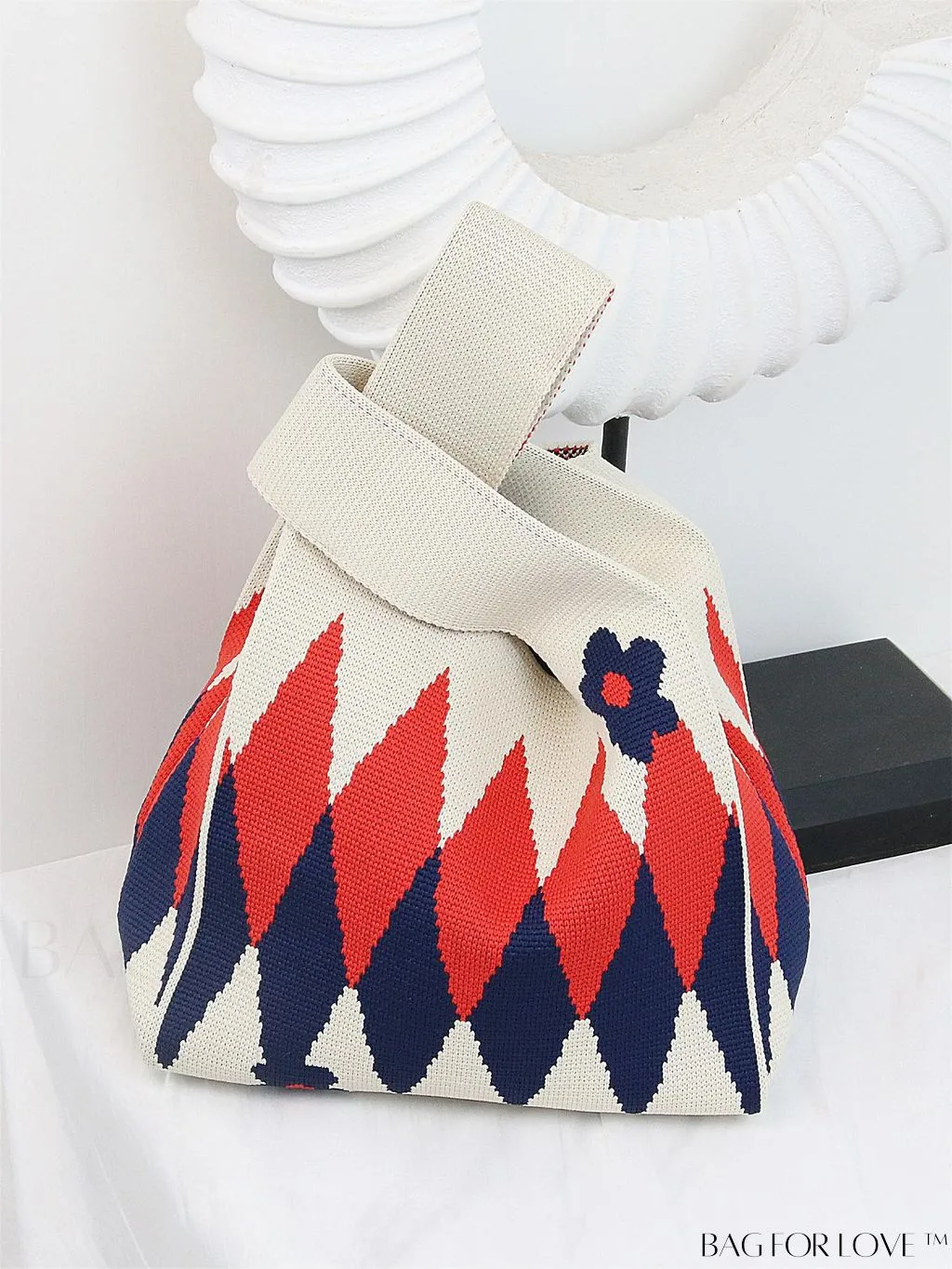 BagForLove - Stylish Striped Knitted Handbag: Colorful and Unique Pattern, Perfect for Beach Vacation, Womens Fashion