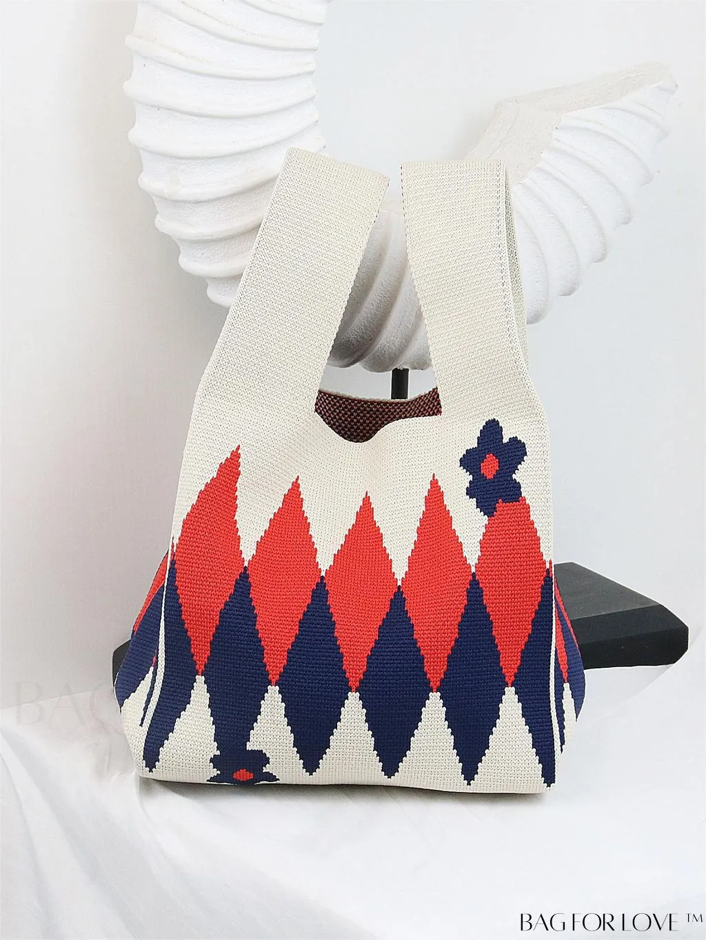 BagForLove - Stylish Striped Knitted Handbag: Colorful and Unique Pattern, Perfect for Beach Vacation, Womens Fashion