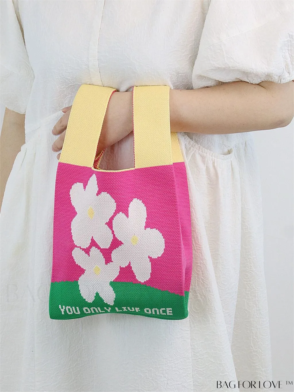 BagForLove - Stylish Striped Knitted Handbag: Colorful and Unique Pattern, Perfect for Beach Vacation, Womens Fashion
