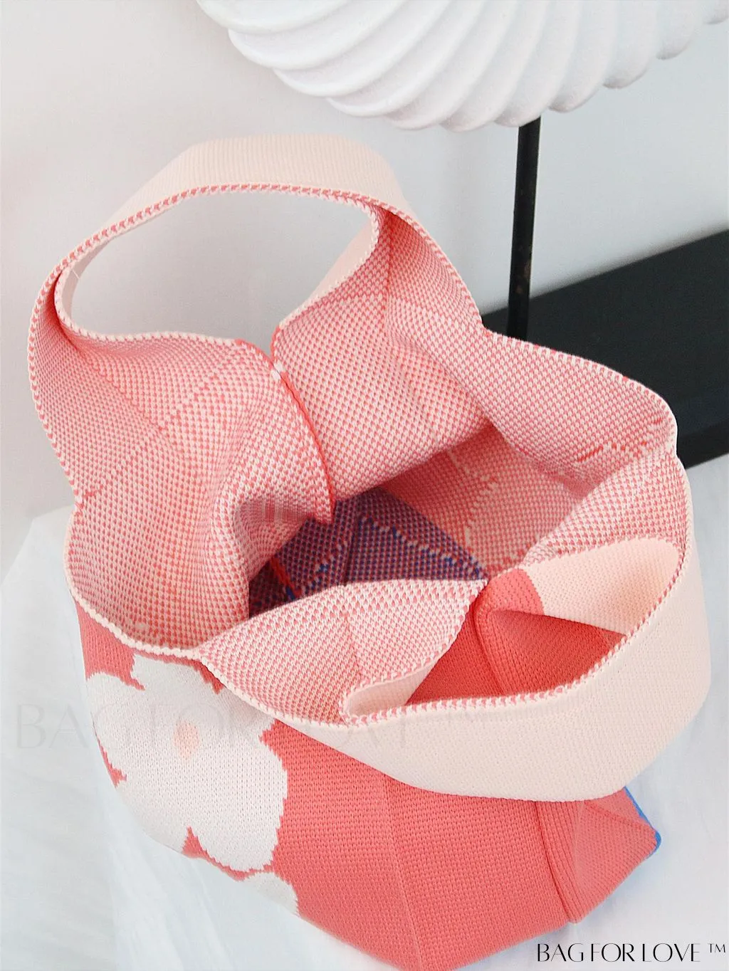 BagForLove - Stylish Striped Knitted Handbag: Colorful and Unique Pattern, Perfect for Beach Vacation, Womens Fashion