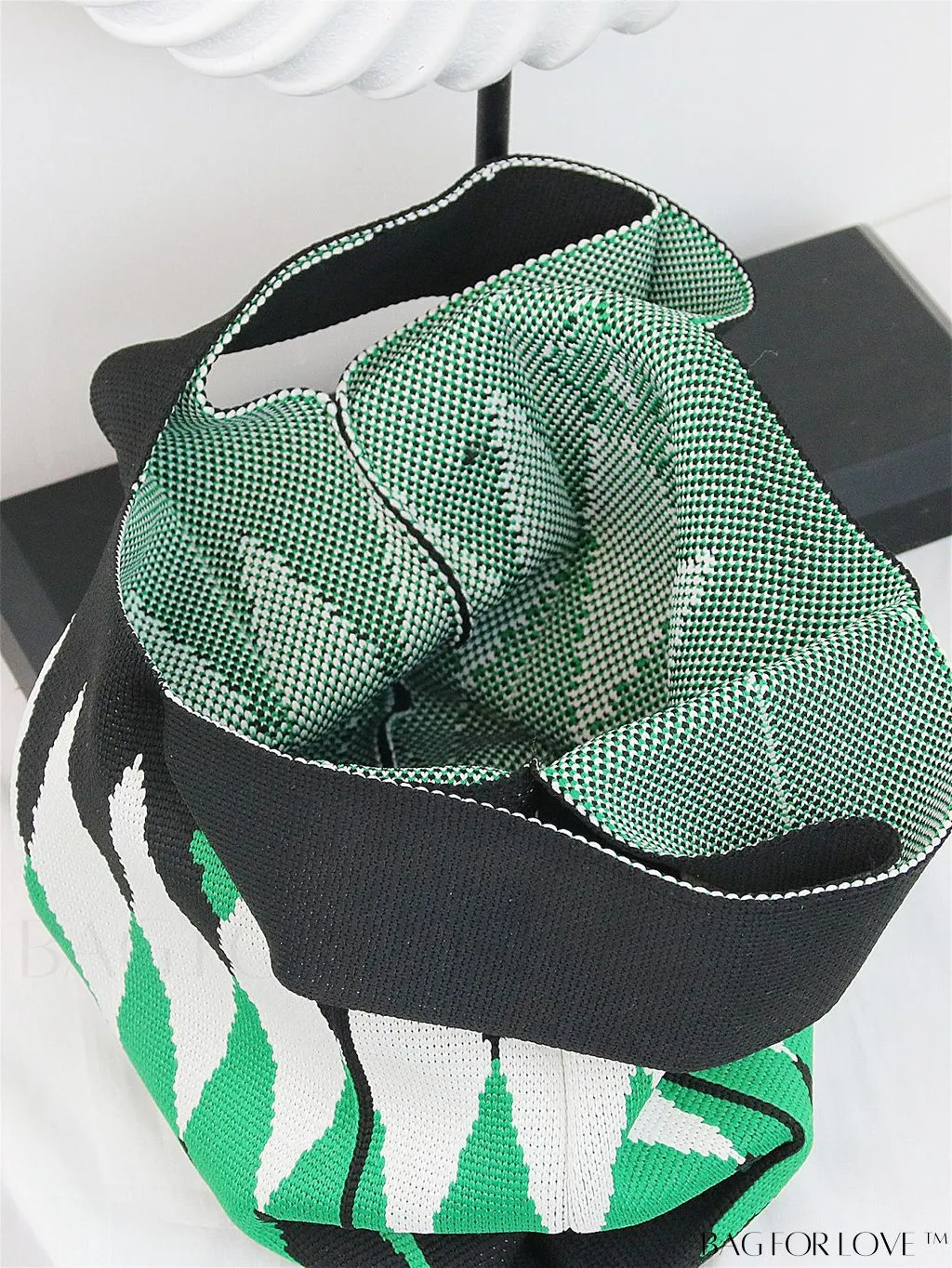 BagForLove - Stylish Striped Knitted Handbag: Colorful and Unique Pattern, Perfect for Beach Vacation, Womens Fashion