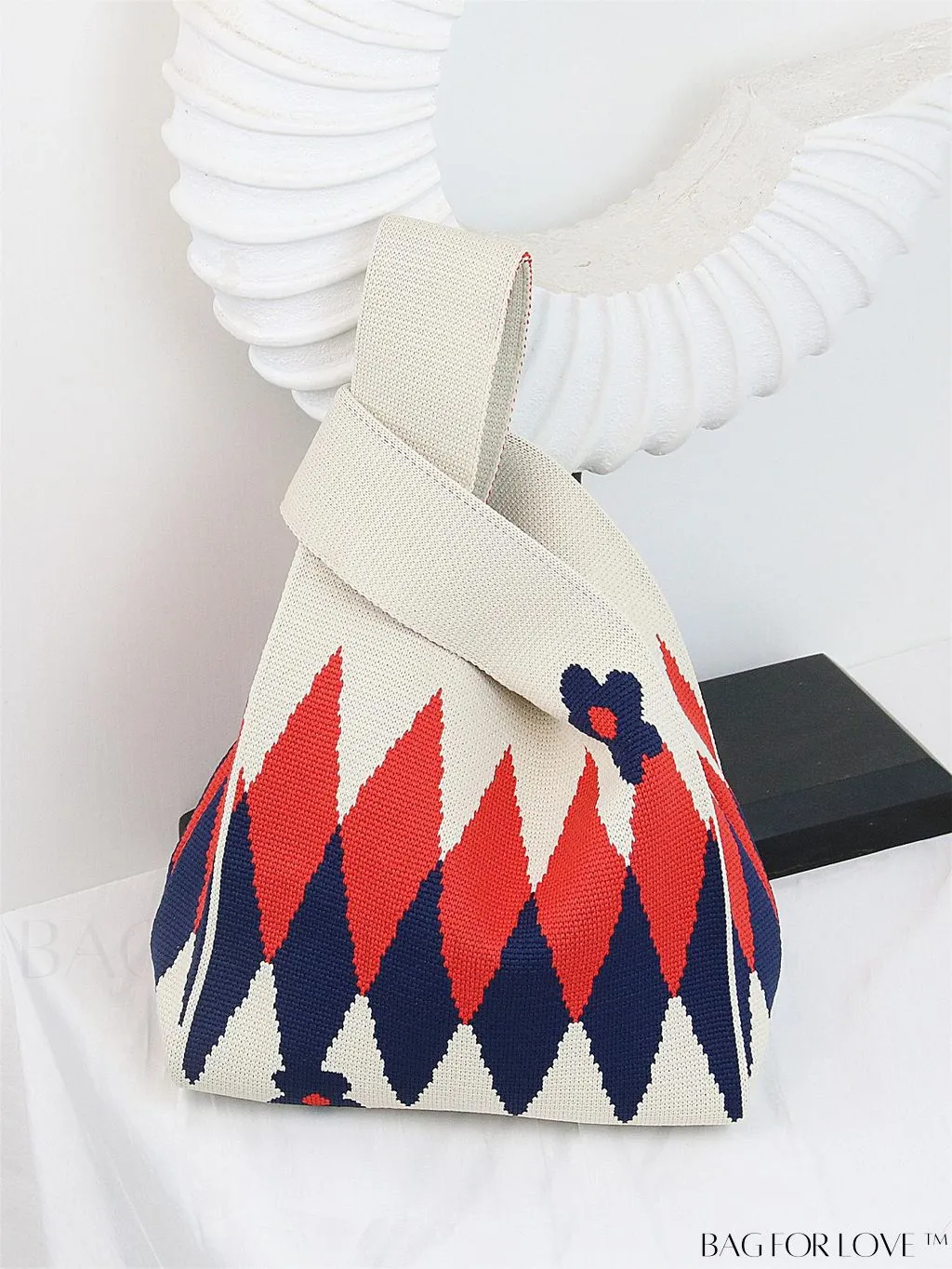 BagForLove - Stylish Striped Knitted Handbag: Colorful and Unique Pattern, Perfect for Beach Vacation, Womens Fashion