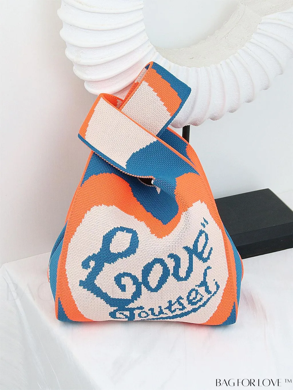 BagForLove - Stylish Striped Knitted Handbag: Colorful and Unique Pattern, Perfect for Beach Vacation, Womens Fashion