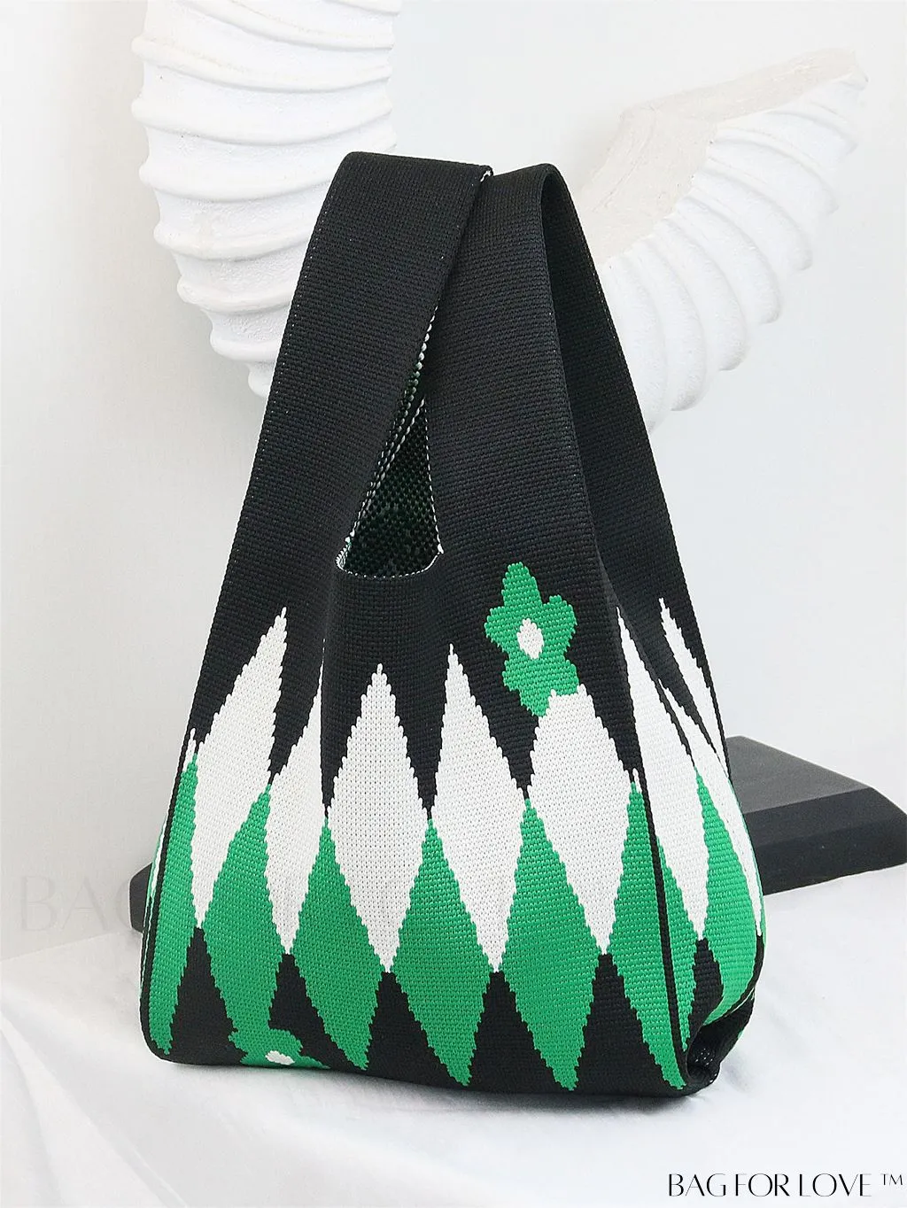 BagForLove - Stylish Striped Knitted Handbag: Colorful and Unique Pattern, Perfect for Beach Vacation, Womens Fashion