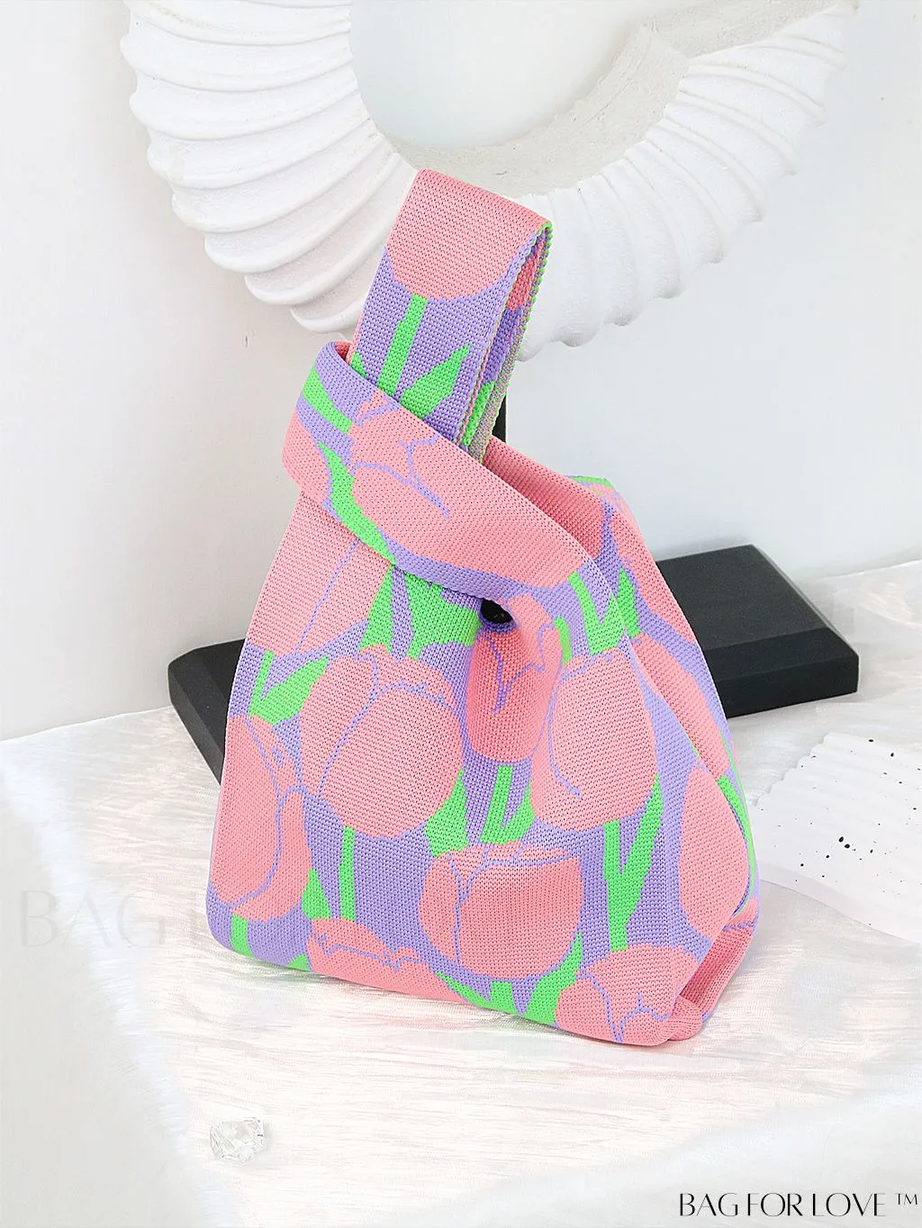 BagForLove - Stylish Striped Knitted Handbag: Colorful and Unique Pattern, Perfect for Beach Vacation, Womens Fashion