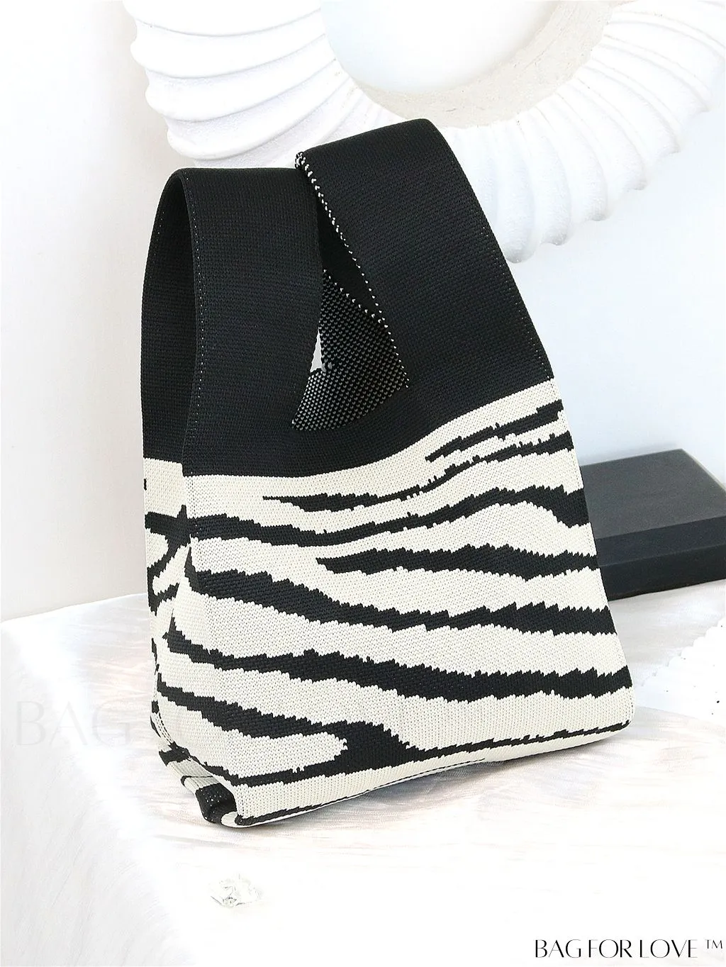 BagForLove - Stylish Striped Knitted Handbag: Colorful and Unique Pattern, Perfect for Beach Vacation, Womens Fashion