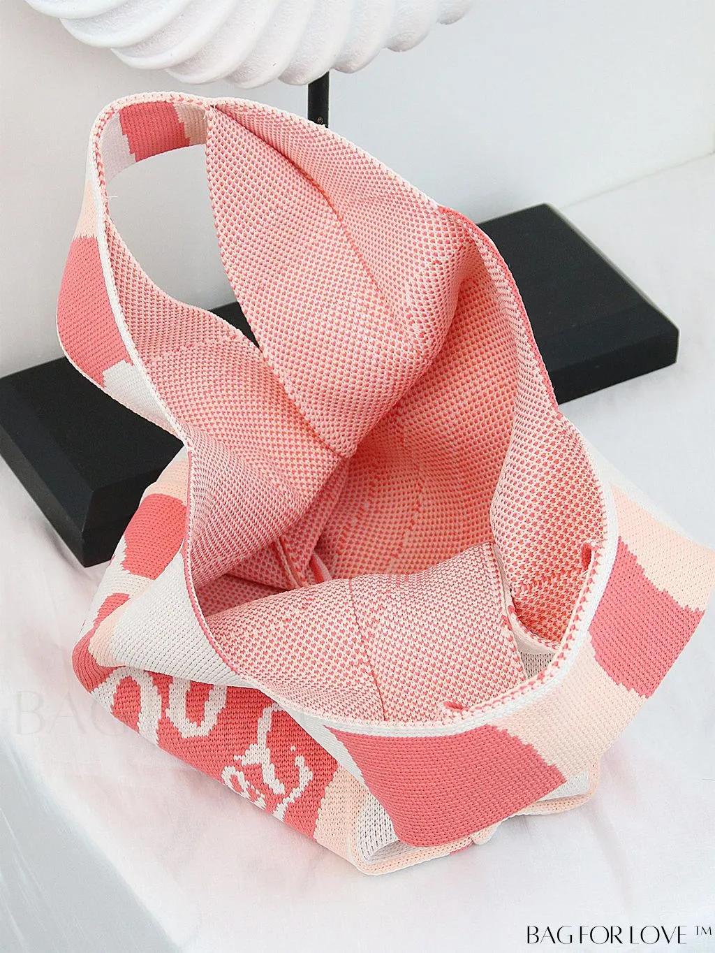 BagForLove - Stylish Striped Knitted Handbag: Colorful and Unique Pattern, Perfect for Beach Vacation, Womens Fashion