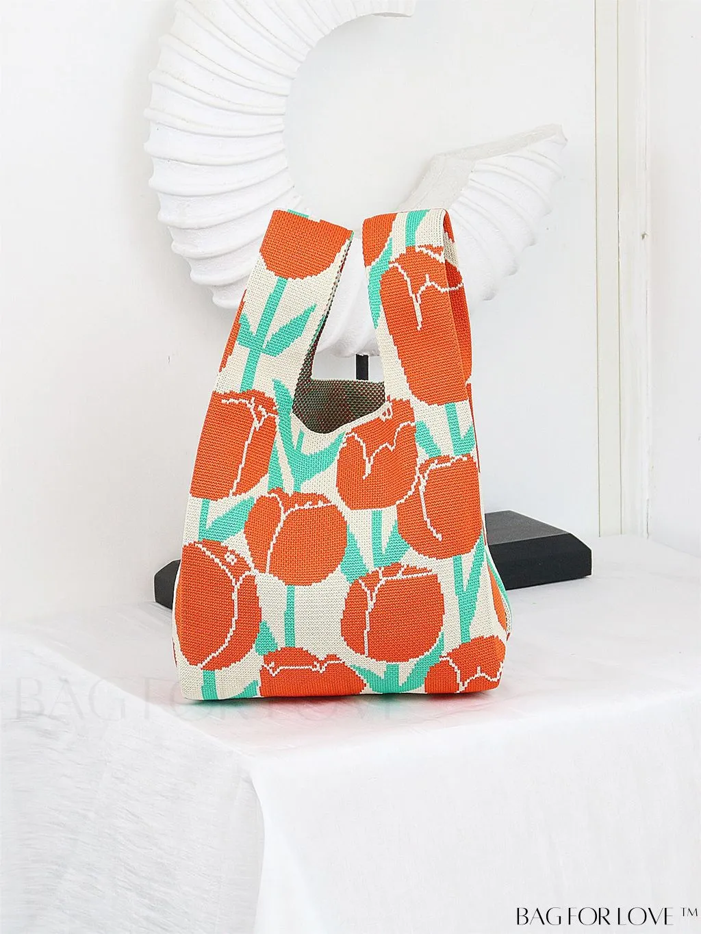 BagForLove - Stylish Striped Knitted Handbag: Colorful and Unique Pattern, Perfect for Beach Vacation, Womens Fashion