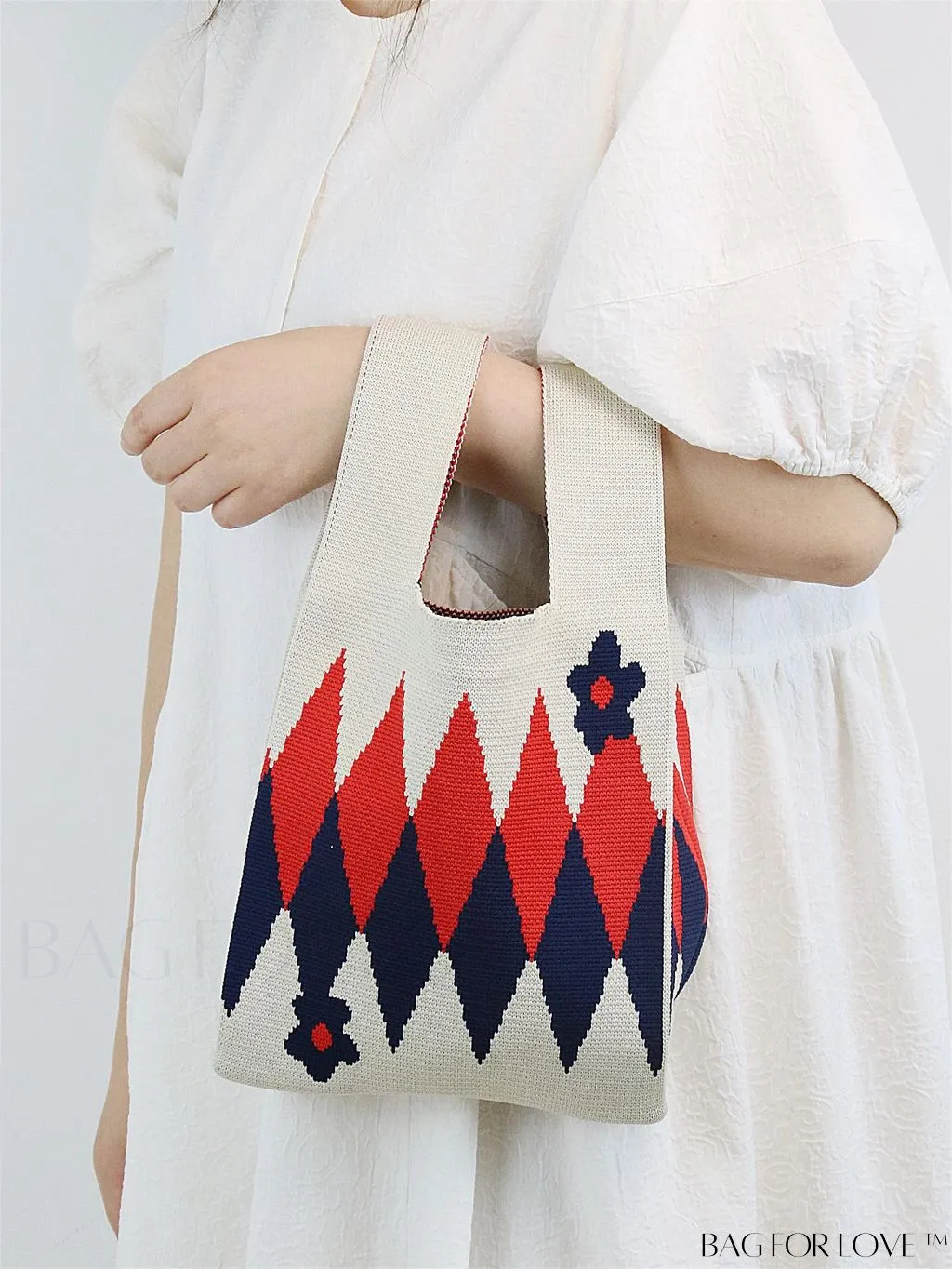 BagForLove - Stylish Striped Knitted Handbag: Colorful and Unique Pattern, Perfect for Beach Vacation, Womens Fashion